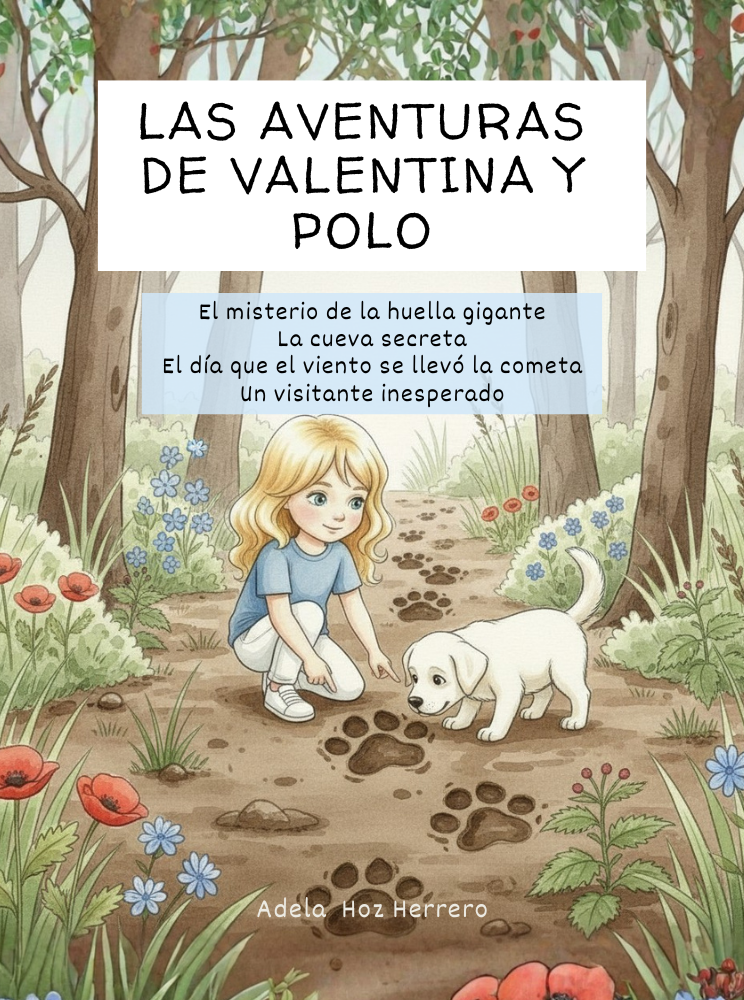 Ilustración del cuento infantil Las aventuras de Valentina y Polo para despertar la curiosidad y el amor por la naturaleza.