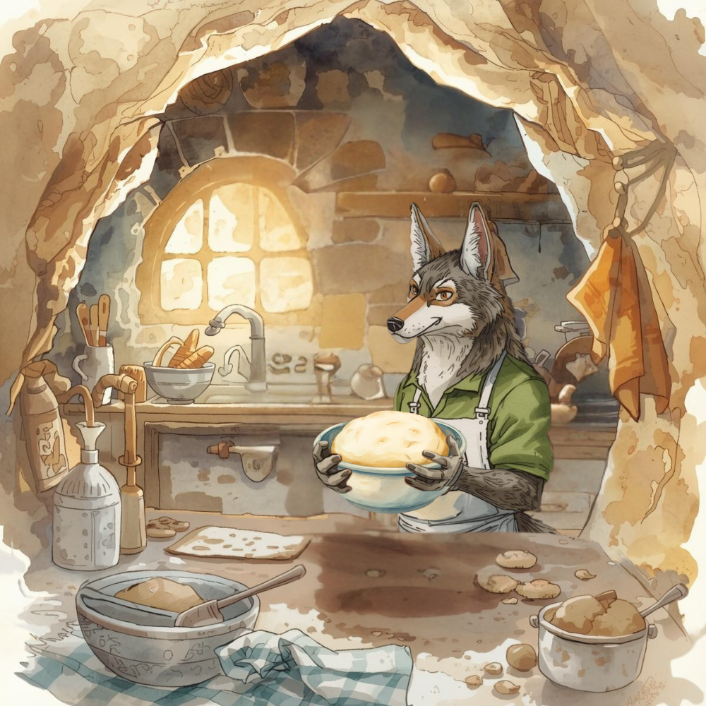 Ilustración del cuento infantil La Navidad más dulce del lobo Jacobo sobre cómo aprender a expresar los sentimientos con amabilidad y respeto.