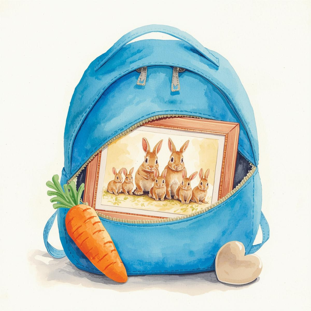 Ilustración del cuento infantil Lucas y su Mochila Valiente con actividad final para aprender a gestionar el miedo.