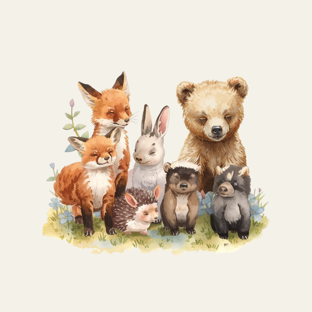 Ilustración del cuento infantil El osito Simón sobre como el apoyo emocional ayuda en la gestión de la frustración