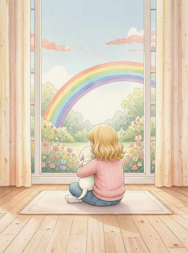 Ilustración del cuento infantil Las aventuras de Valentina y Polo la magia de lo cotidiano.
